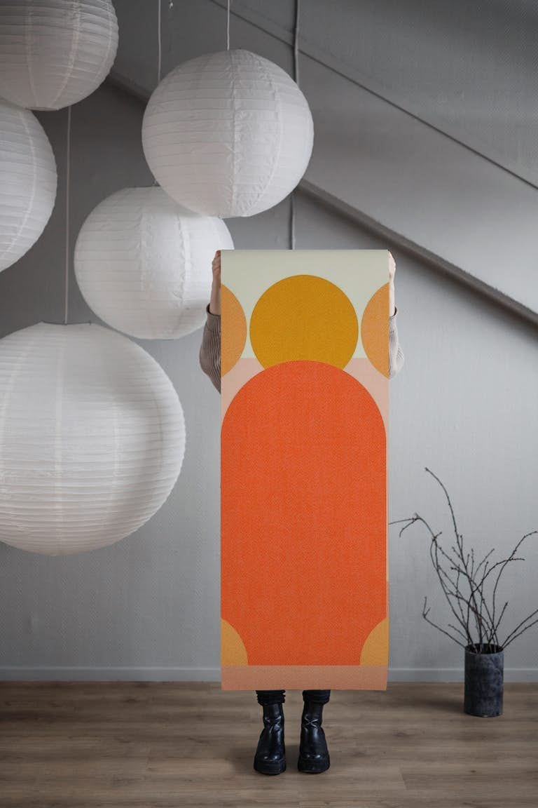 Retro Sun Minimalist wallpaper roll