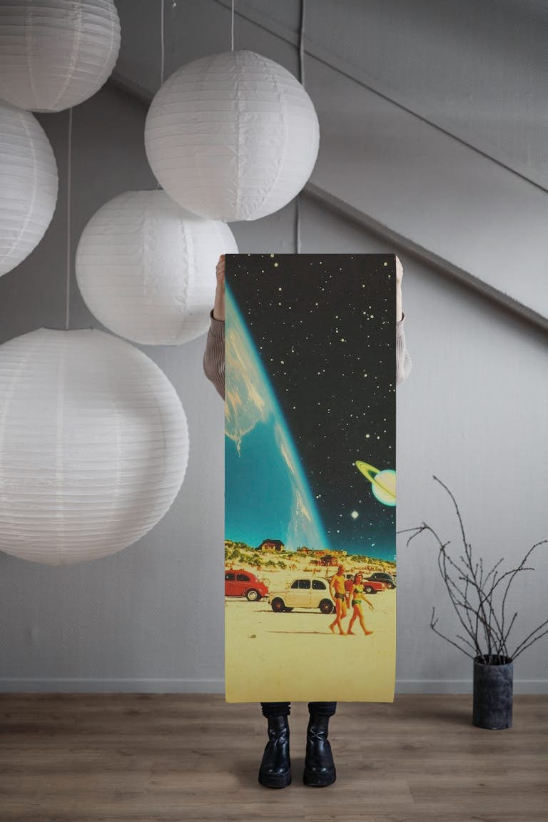 Galaxy Beach wallpaper roll