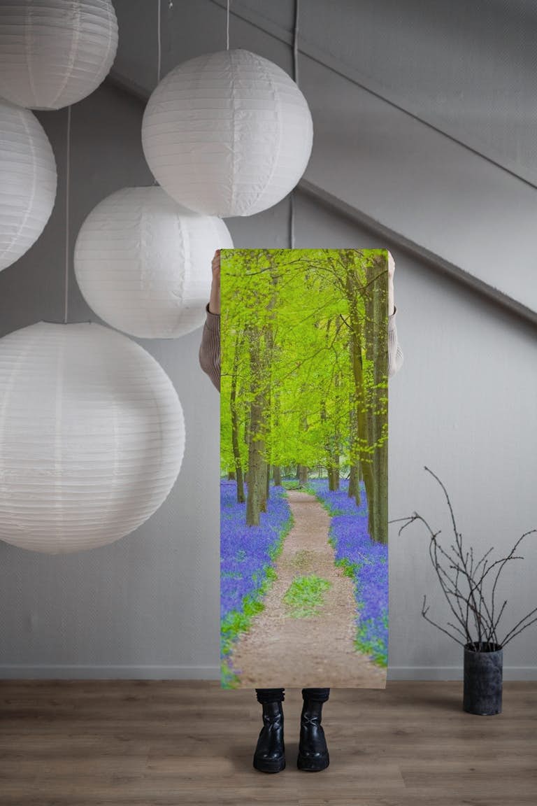 Bluebell Path wallpaper roll