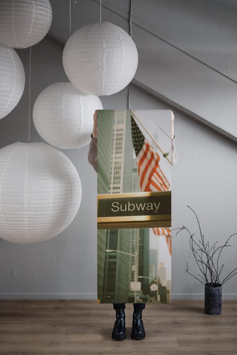 Subway in New York wallpaper roll