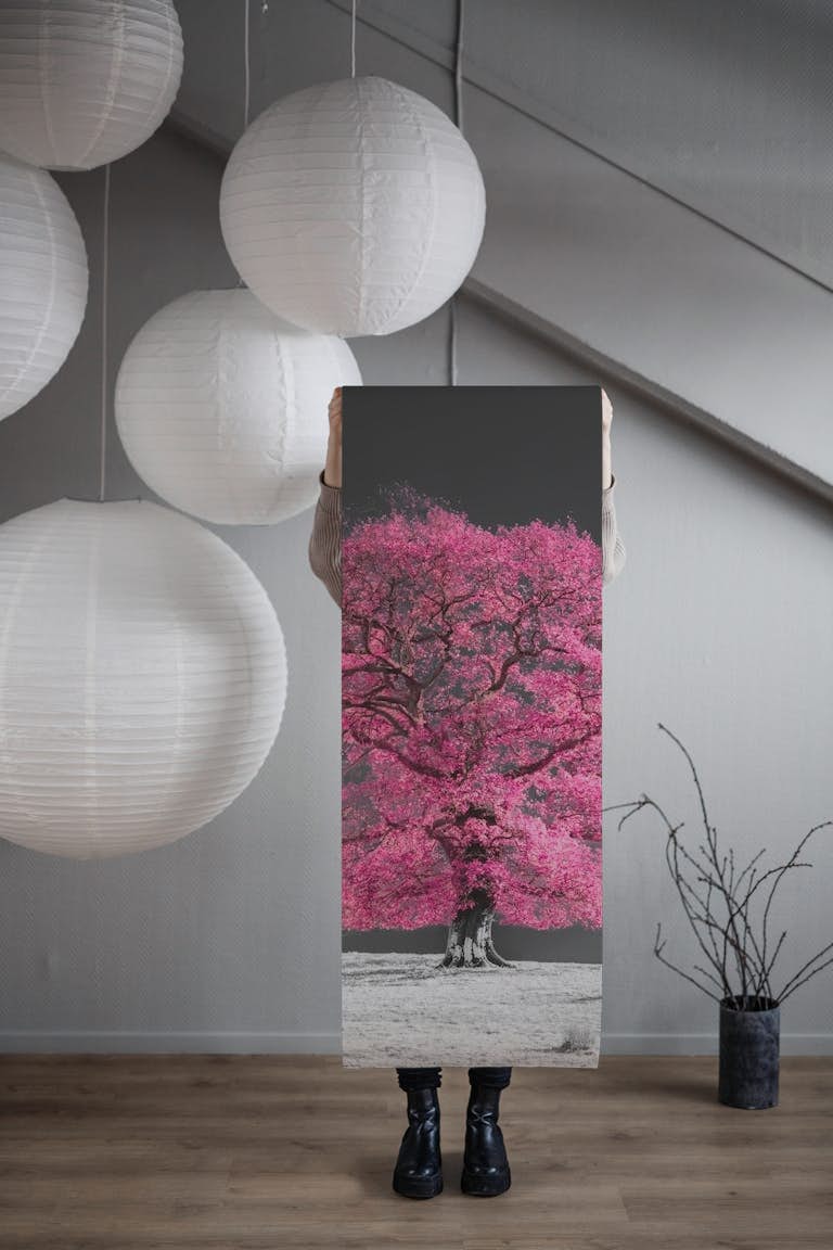 Pink Tree behang roll