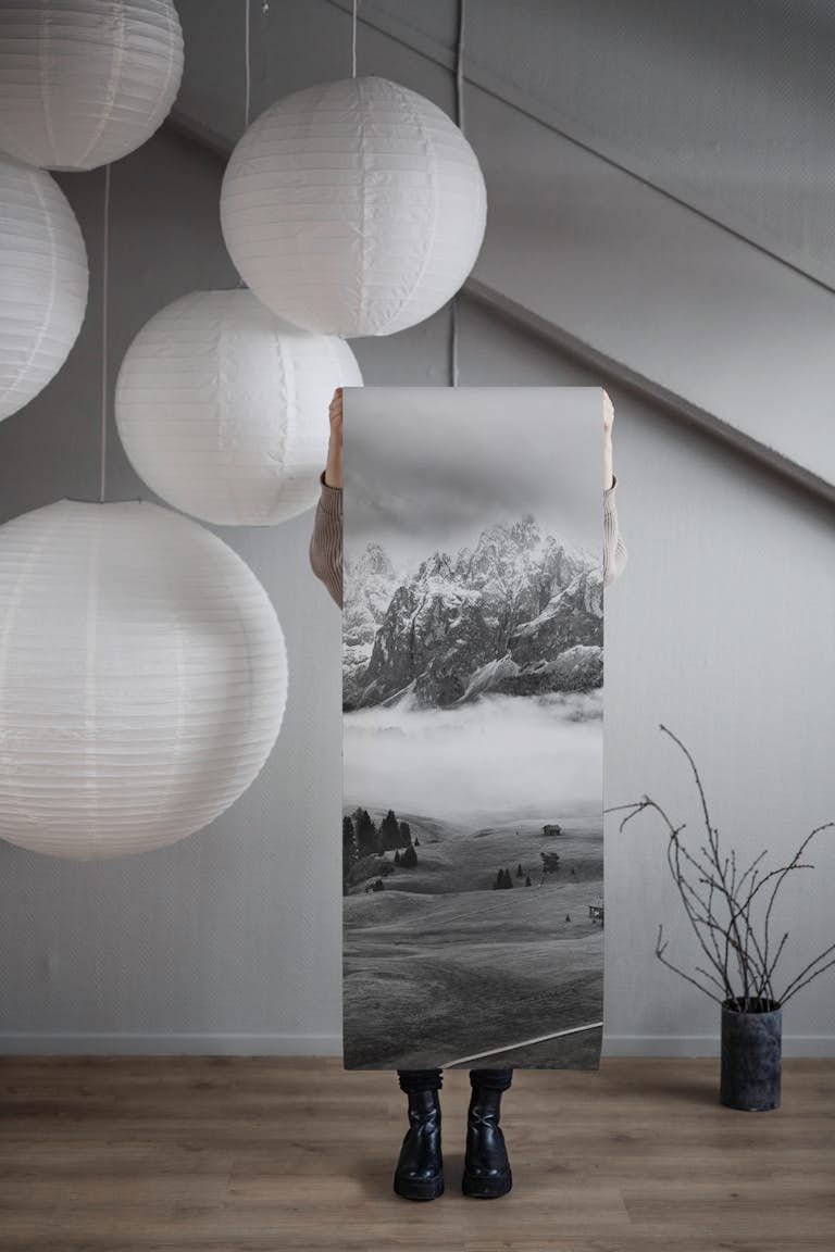 Foggy Dolomites wallpaper roll