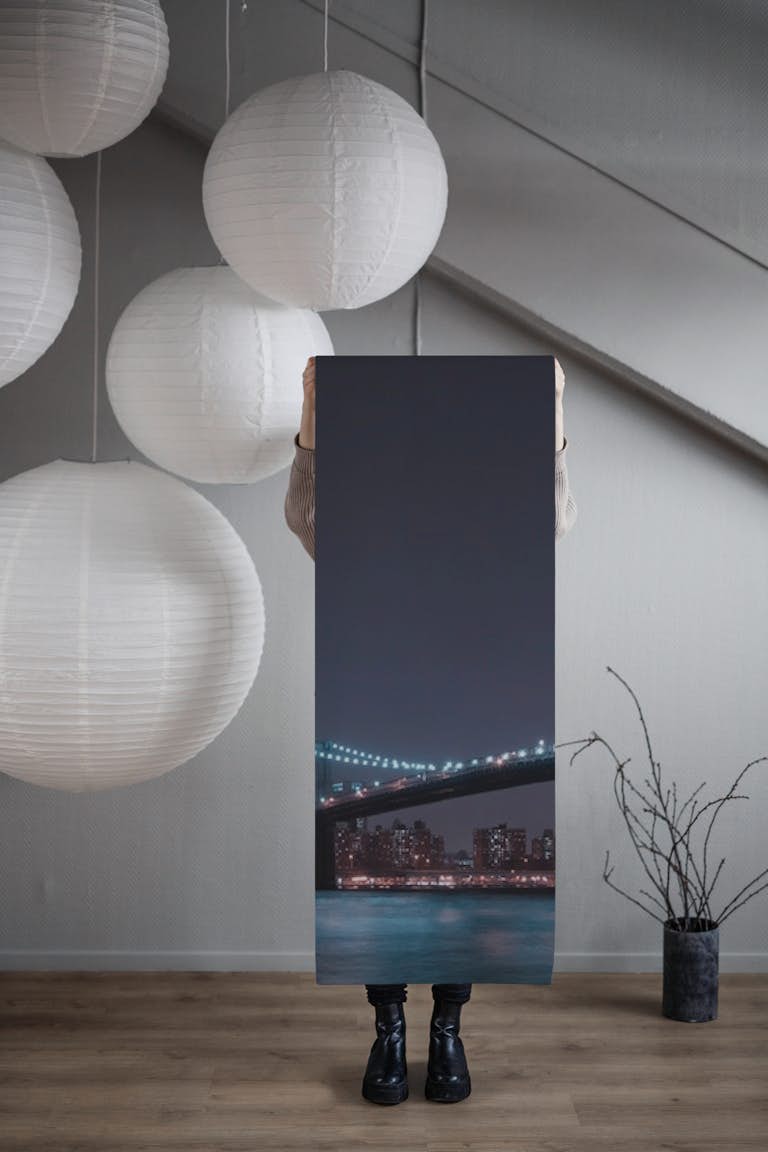 Manhattan Skyline and Brooklyn Bridge wallpaper roll