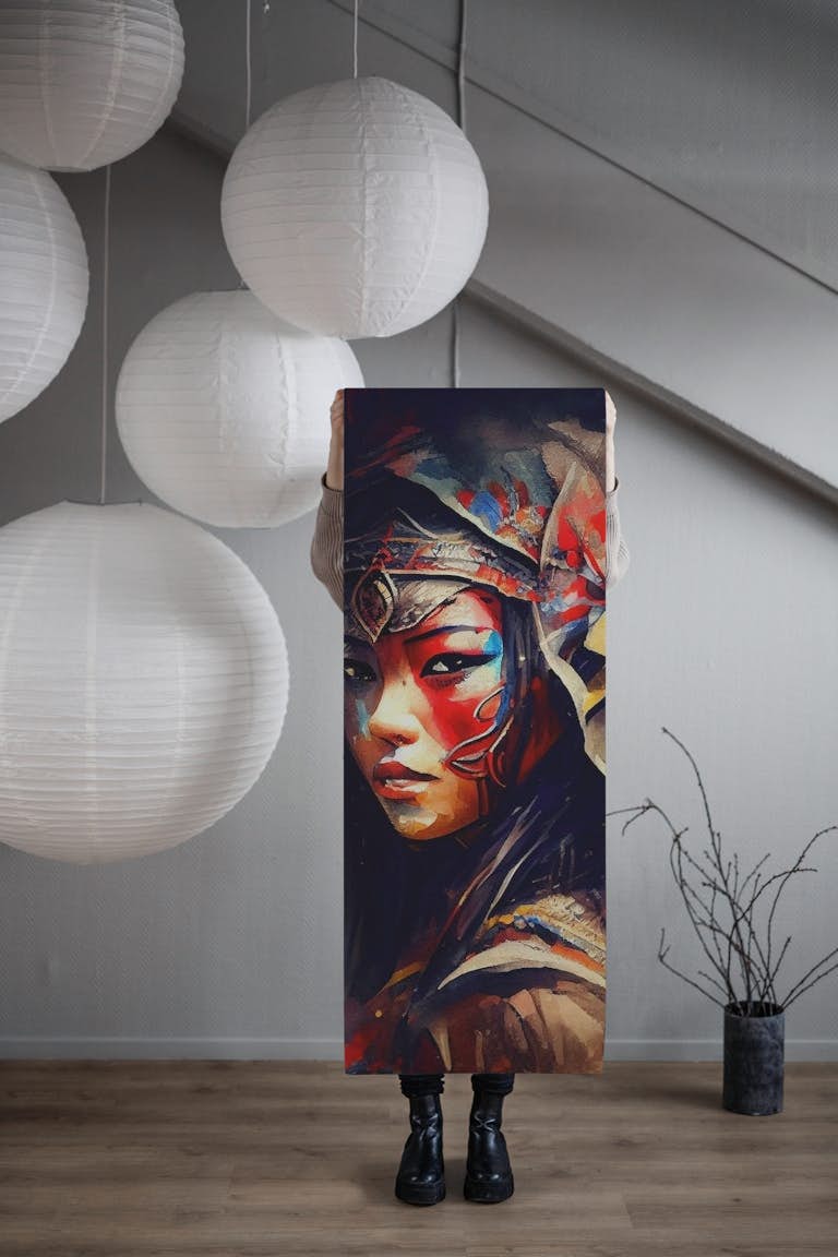 Powerful Asian Warrior Woman #2 wallpaper roll
