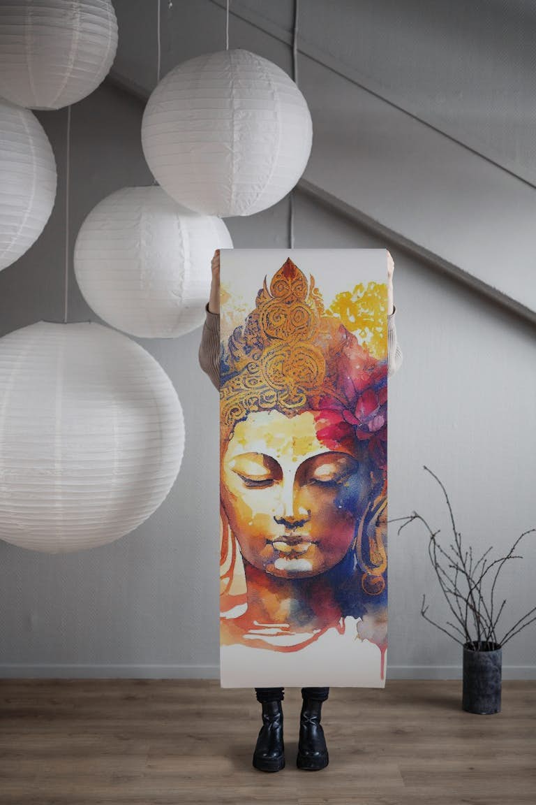 Watercolor Buddha #6 tapety roll
