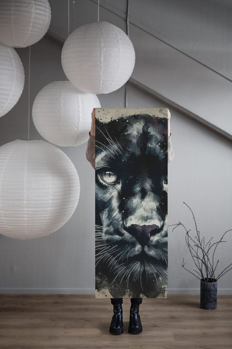 Watercolor Panther papel de parede roll