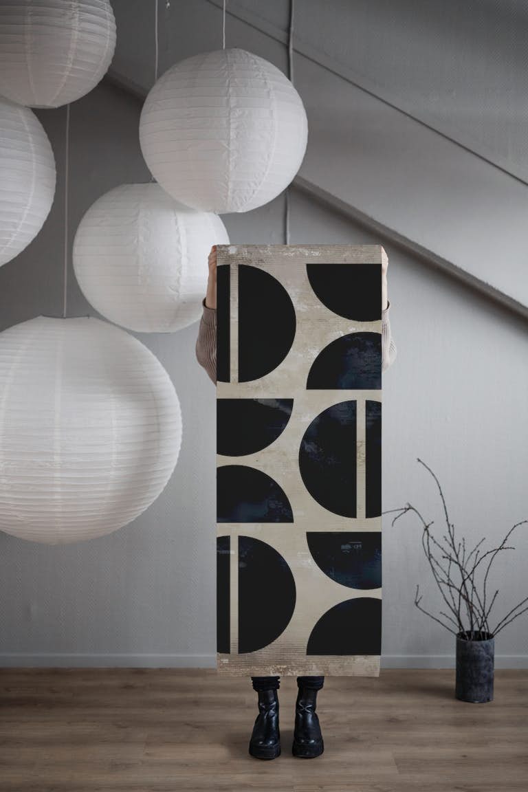 Mid Century Bauhaus Papercuts papel de parede roll