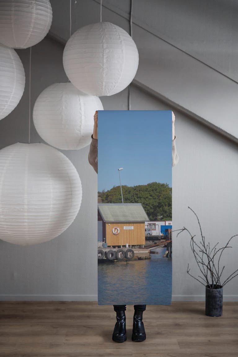 Boat Huts In Sweden wallpaper roll