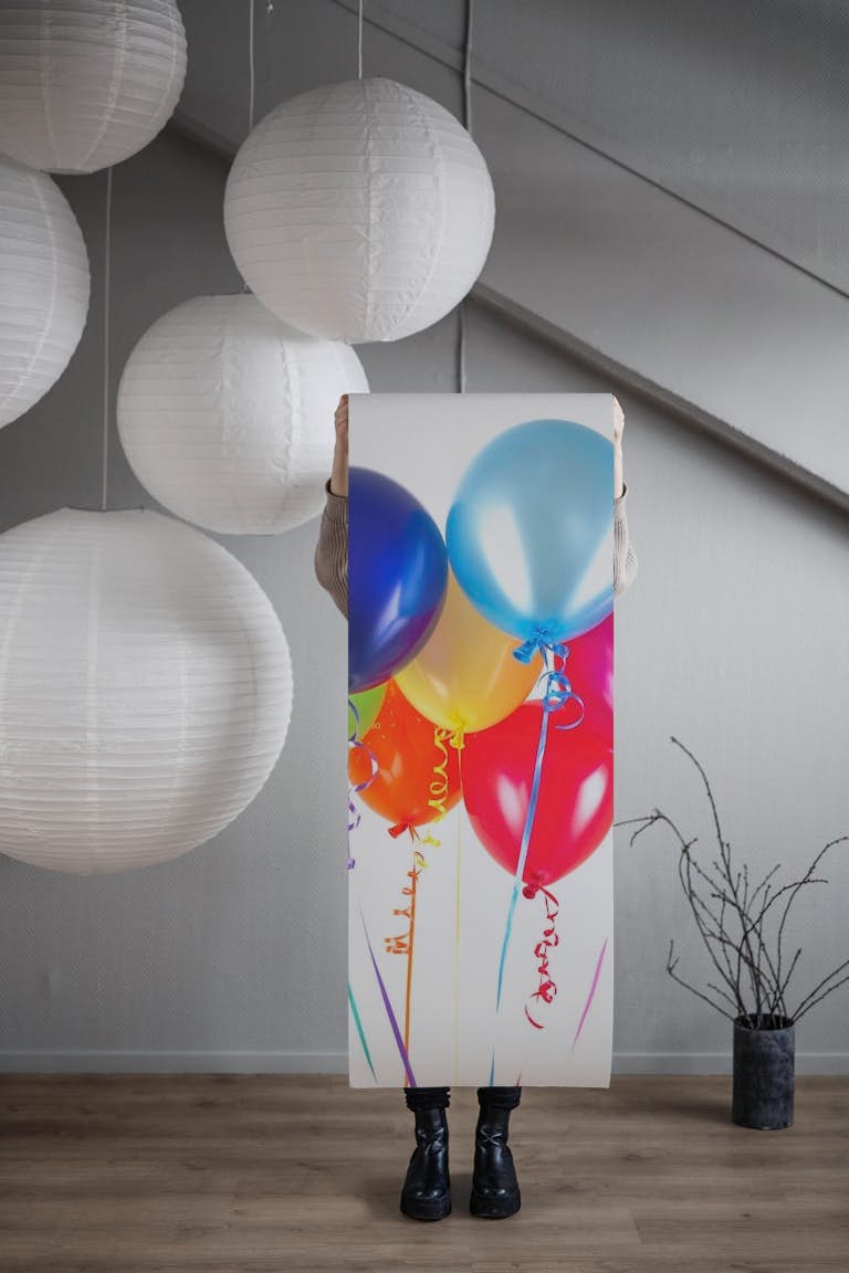 Cheerful Balloon Array wallpaper roll