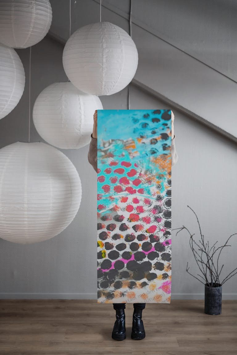 Colorful Grunge Painting papel de parede roll