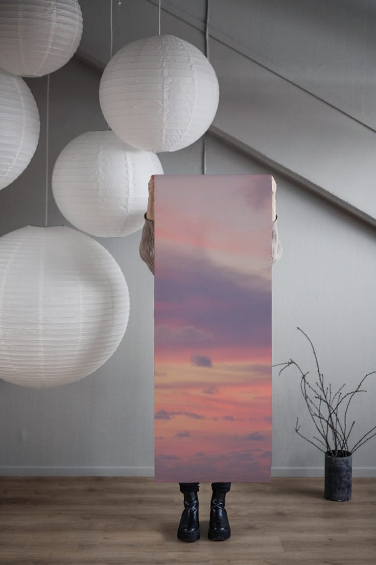 Beautiful sunset sky wallpaper roll
