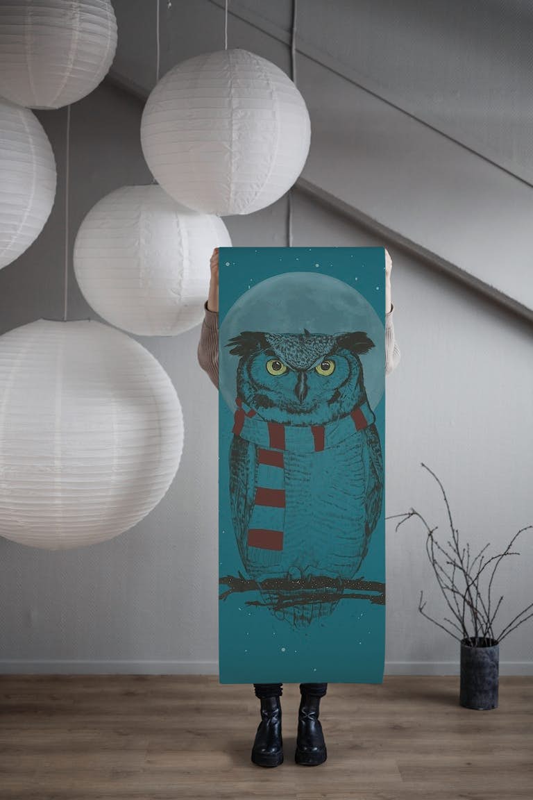 Winter owl II tapetit roll
