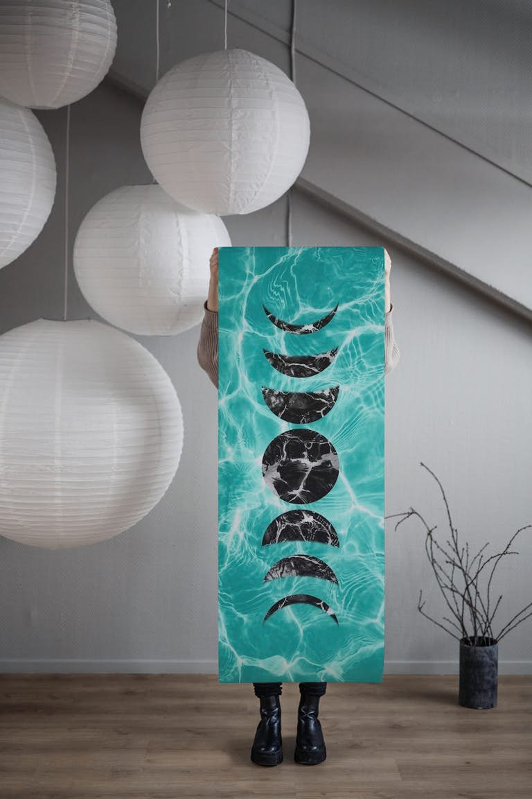 Pool Dream Moon Phases 2b wallpaper roll