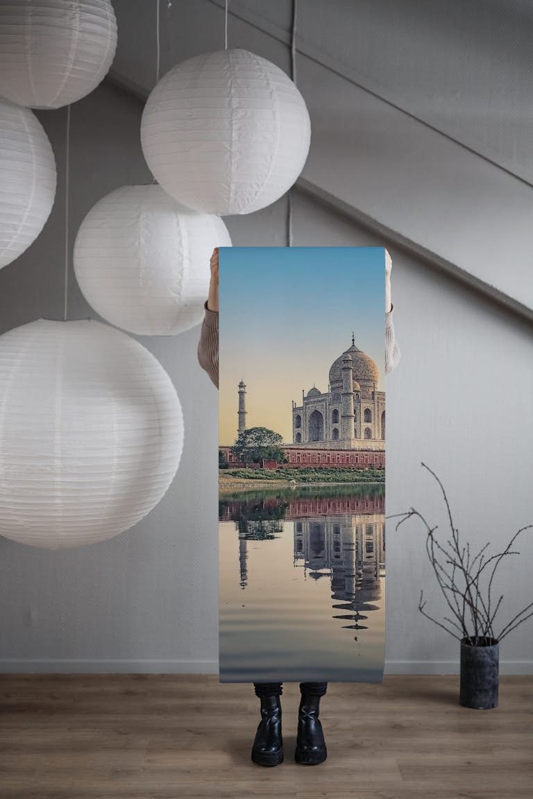 Taj Mahal Mausoleum in the evening wallpaper roll