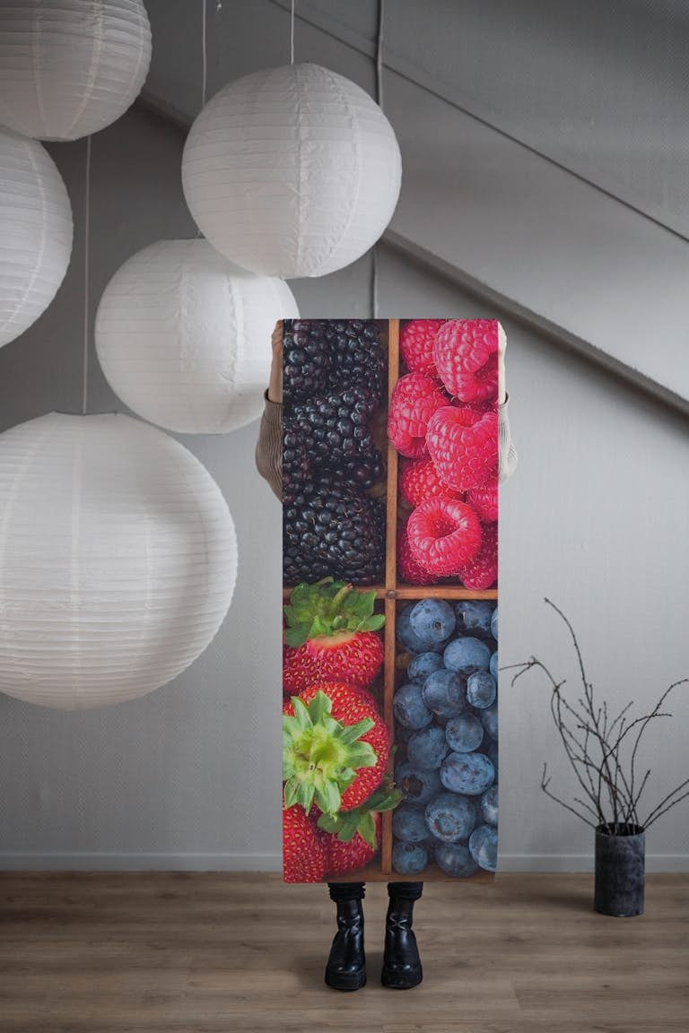 Variety of Berries wallpaper roll