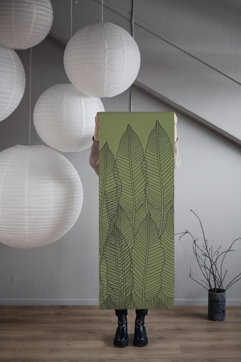 Luxury Palms Green wallpaper roll