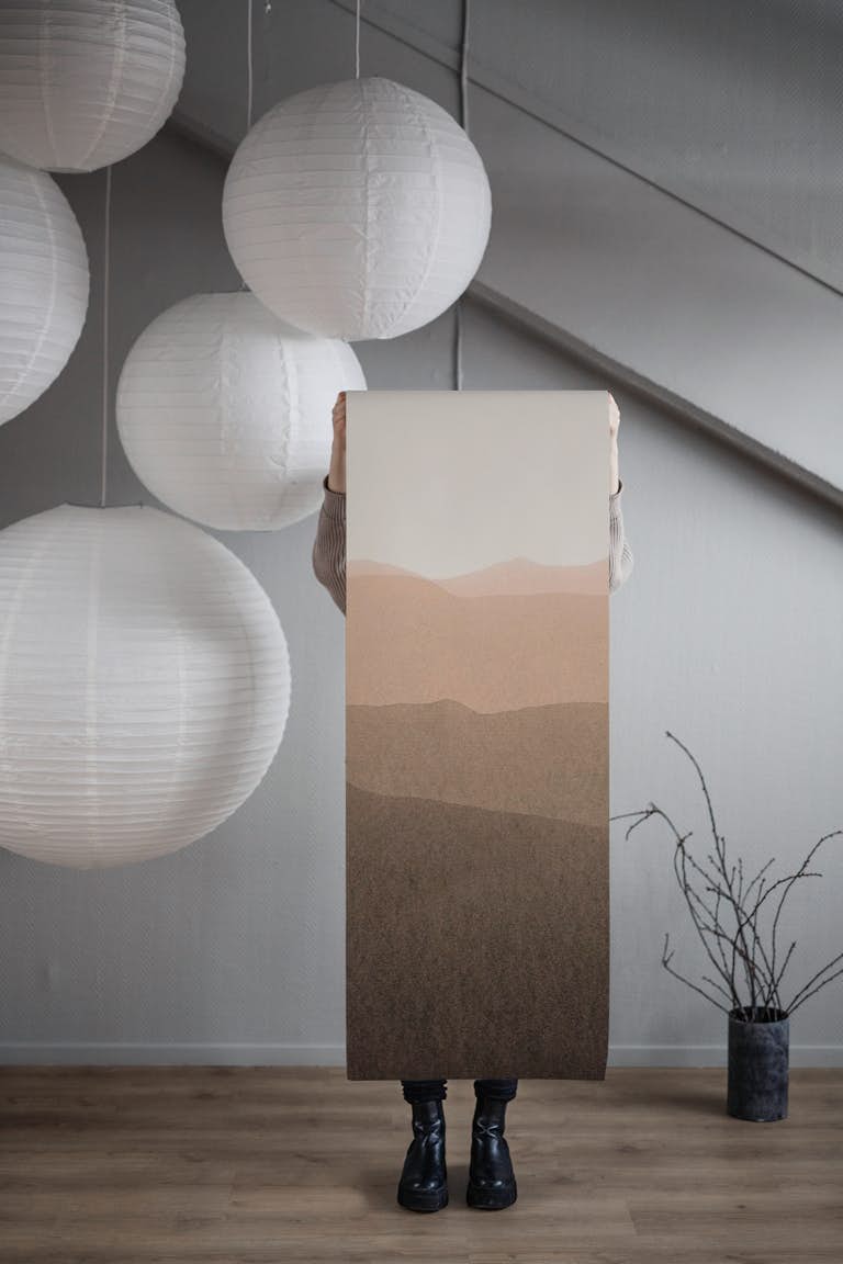 Gradient landscape neutral papiers peint roll