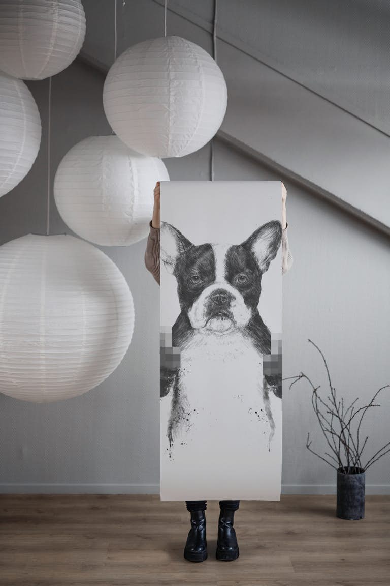 Censored dog wallpaper roll