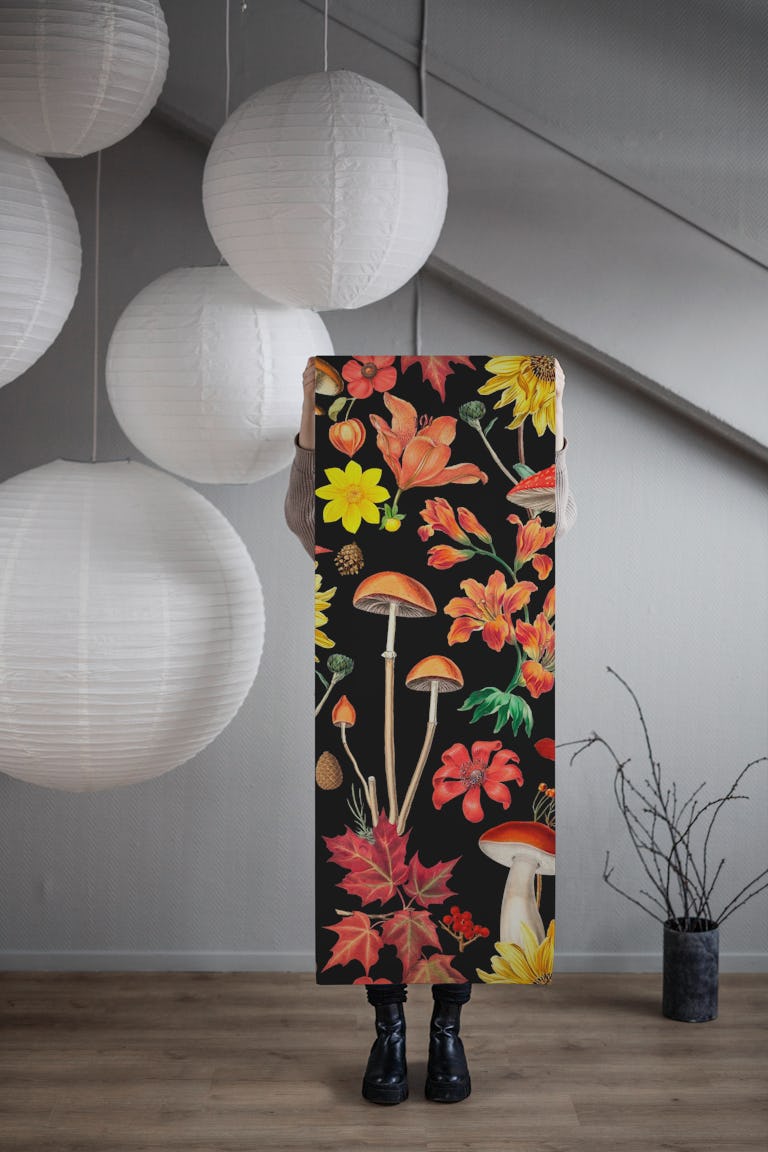Cozy Woodland Vibrant Autumn Vibes wallpaper roll