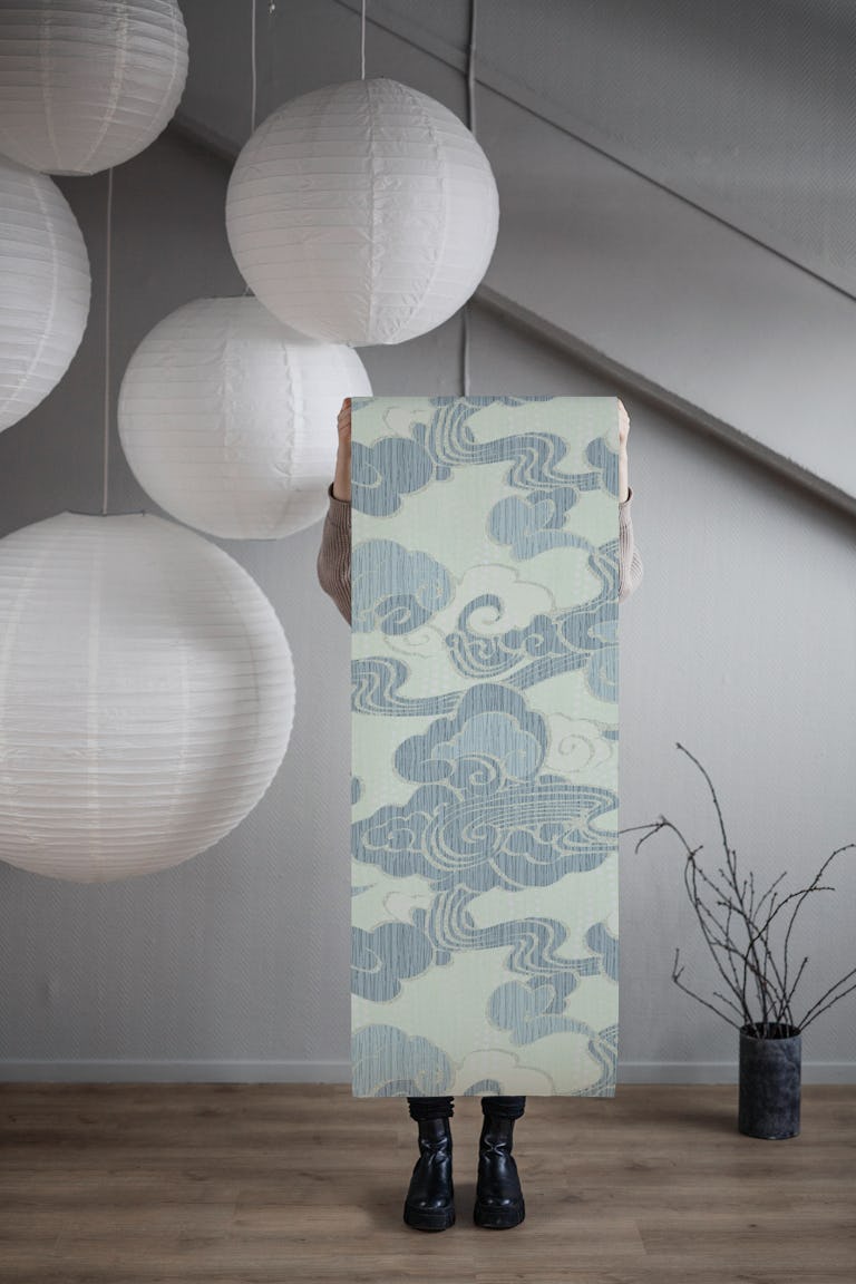 Japanese Colouds (Light) wallpaper roll