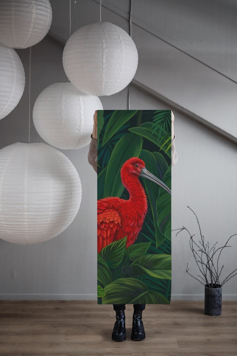 Scarlet Ibis wallpaper roll