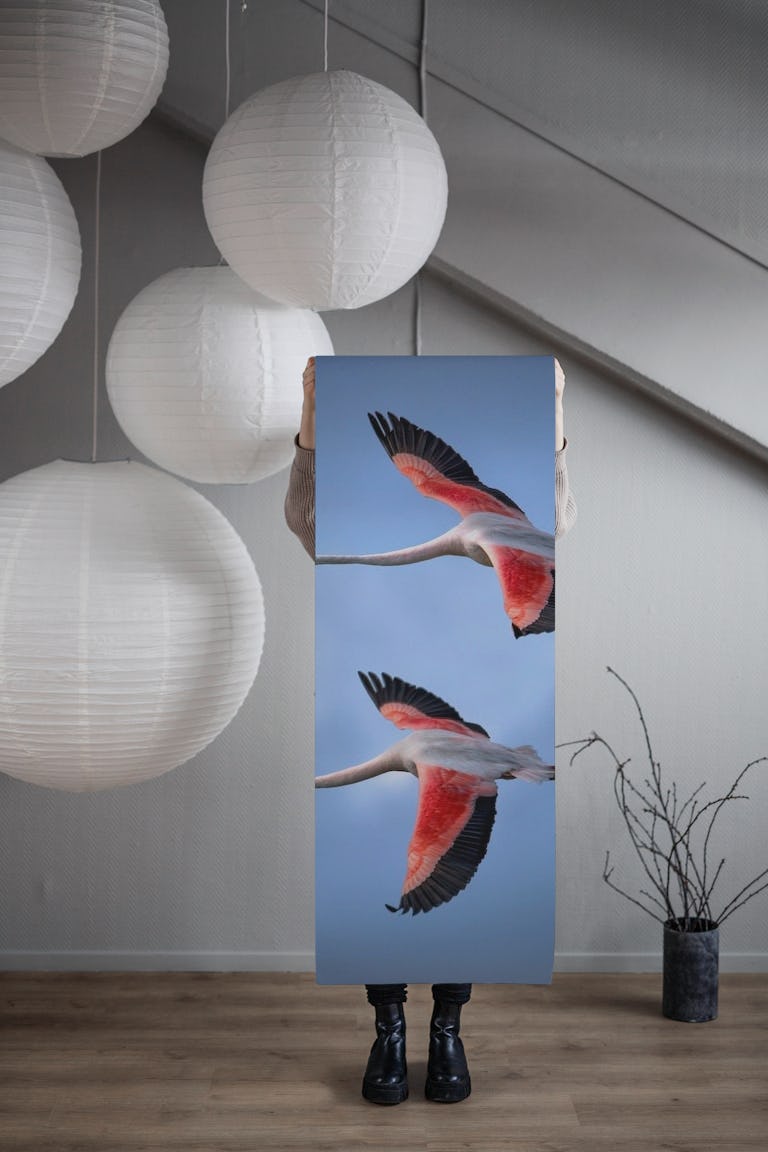 Greater Flamingos wallpaper roll