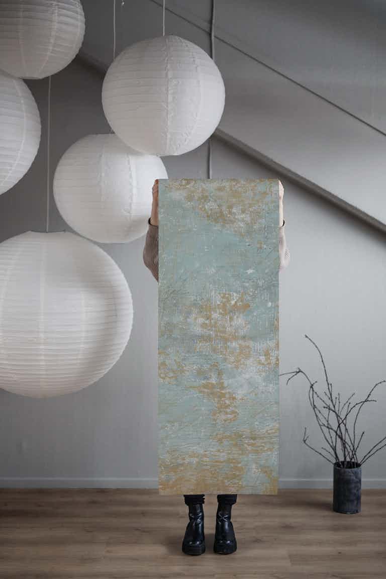 Texture beige bleu wallpaper roll