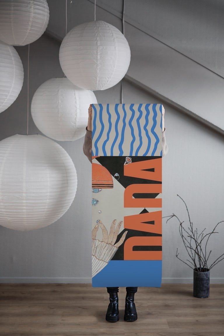 DADA Modern Art Deco wallpaper roll