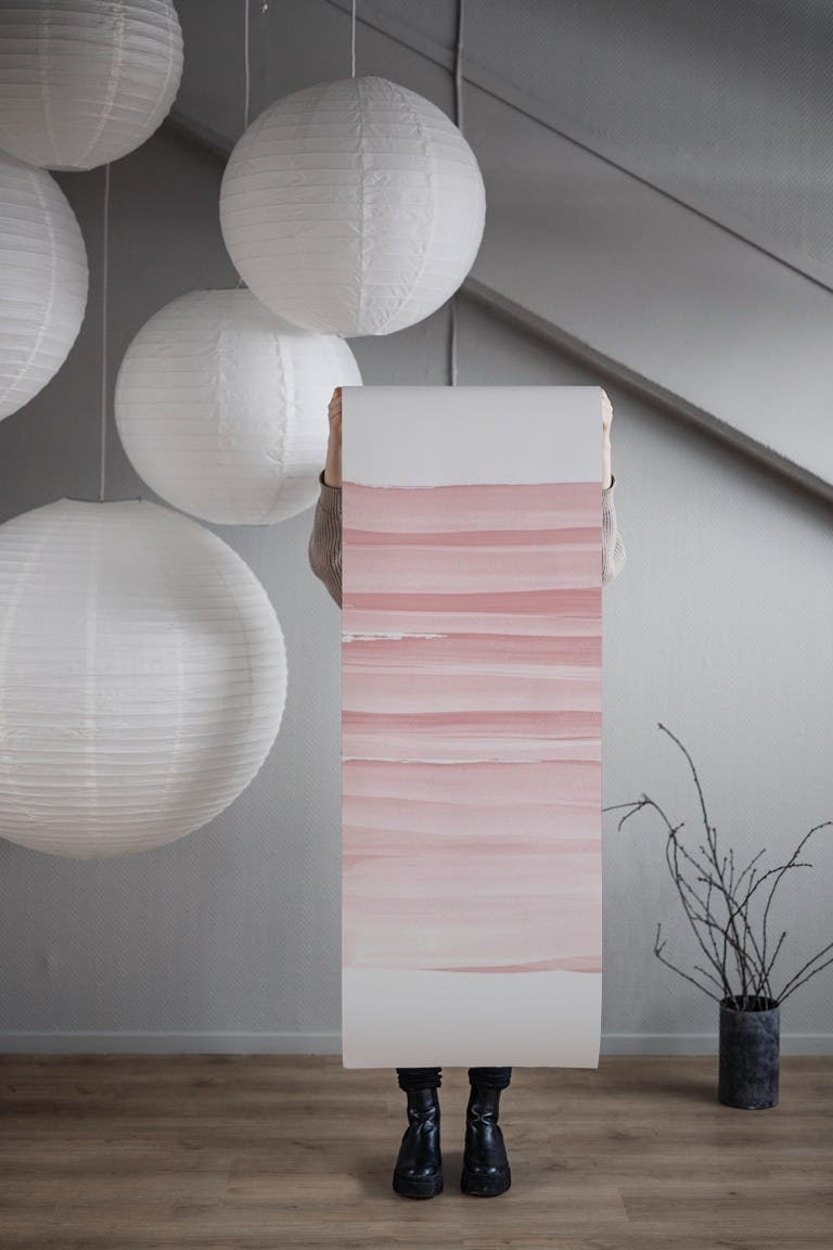 Blush Abstract Minimalism 2 wallpaper roll