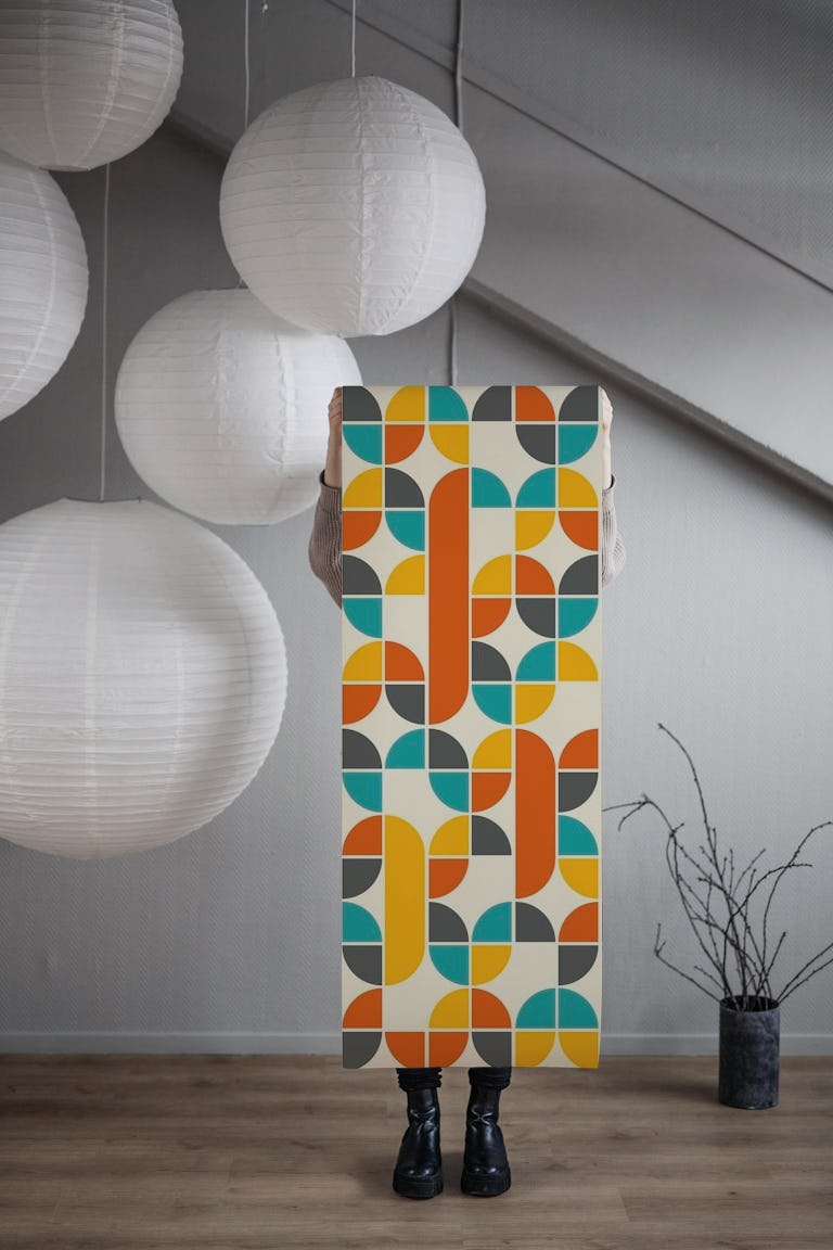 Mid Century Modern Geometric 1 wallpaper roll