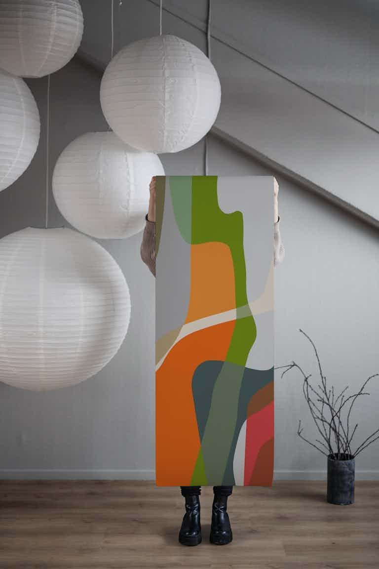 Winding Shapes 4 wallpaper roll