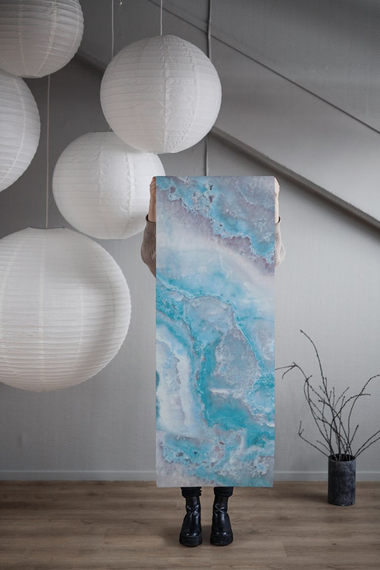 Blue Mermaid Ocean Marble wallpaper roll