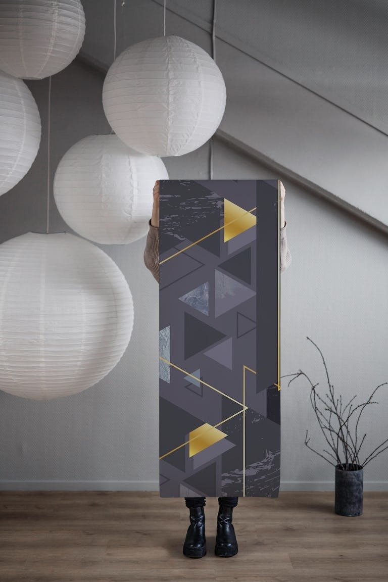 Mid Century Geometric Abstract wallpaper roll