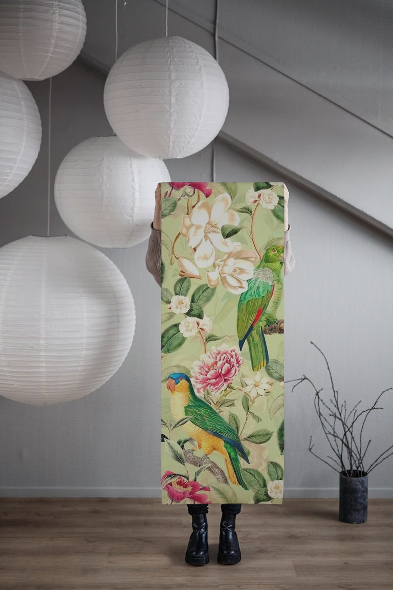 Tropical Bird Flower Jungle 23 wallpaper roll