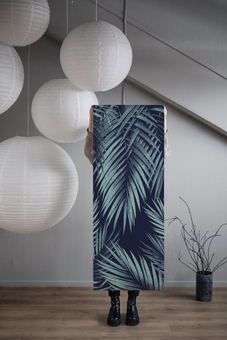 Palm Leaf Jungle Night Vibes 1 wallpaper roll