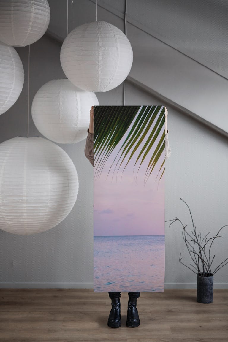 Caribbean Sunset Ocean Palm 4 tapet roll
