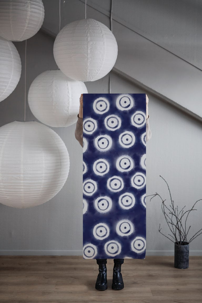 Shibori Rings wallpaper roll