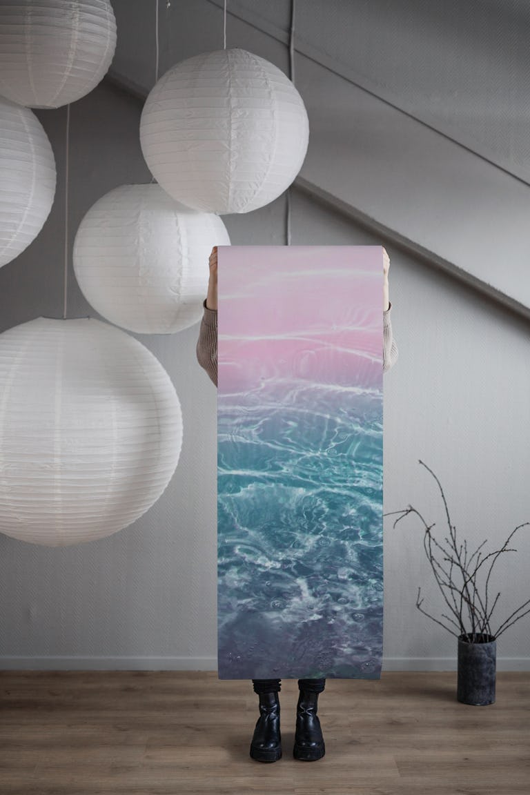 Pink Blue Ocean Dream 1 wallpaper roll