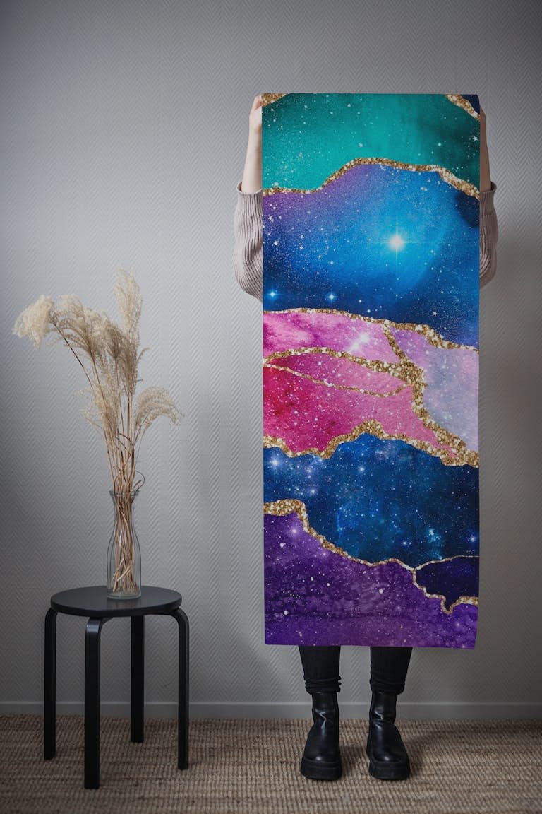 Pink Marble Galaxy ταπετσαρία roll