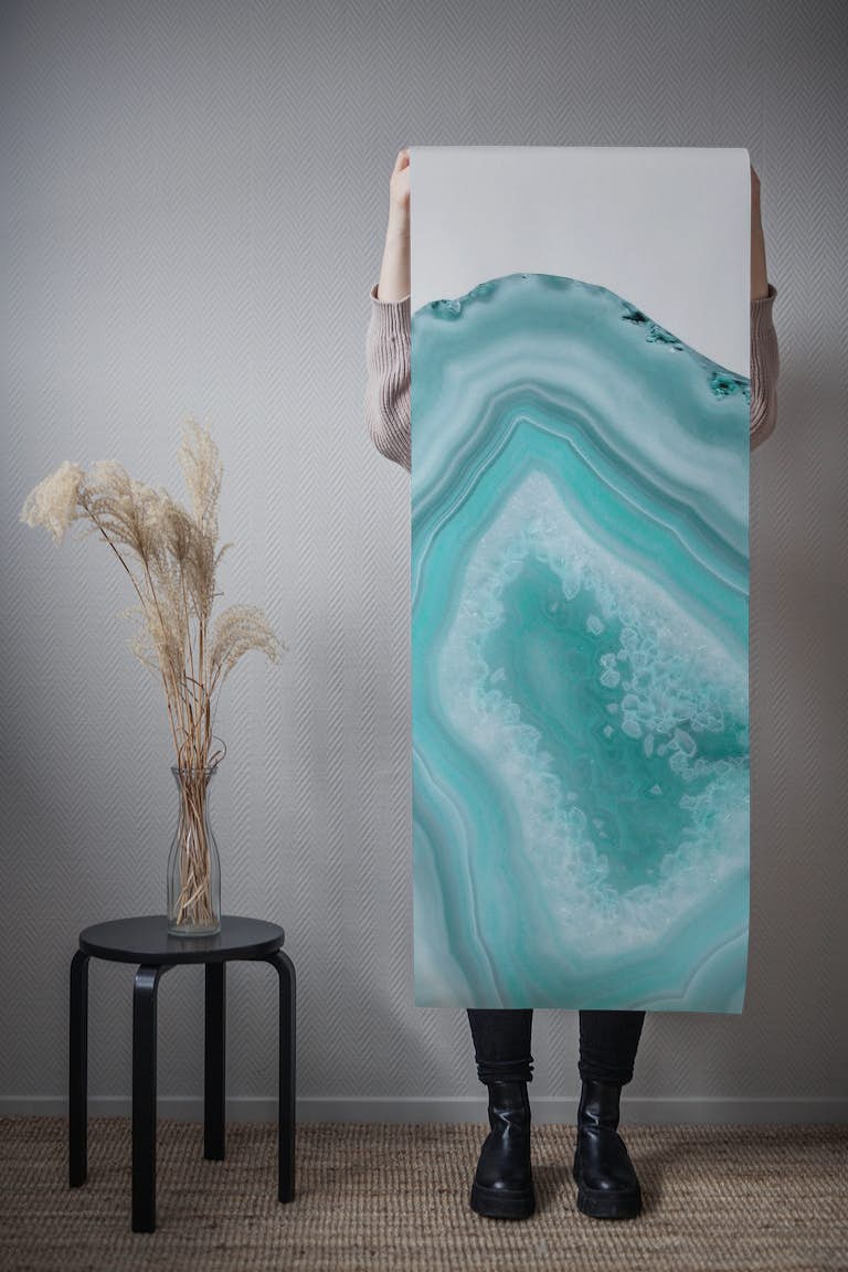 Soft Teal Agate Dream 1 tapety roll
