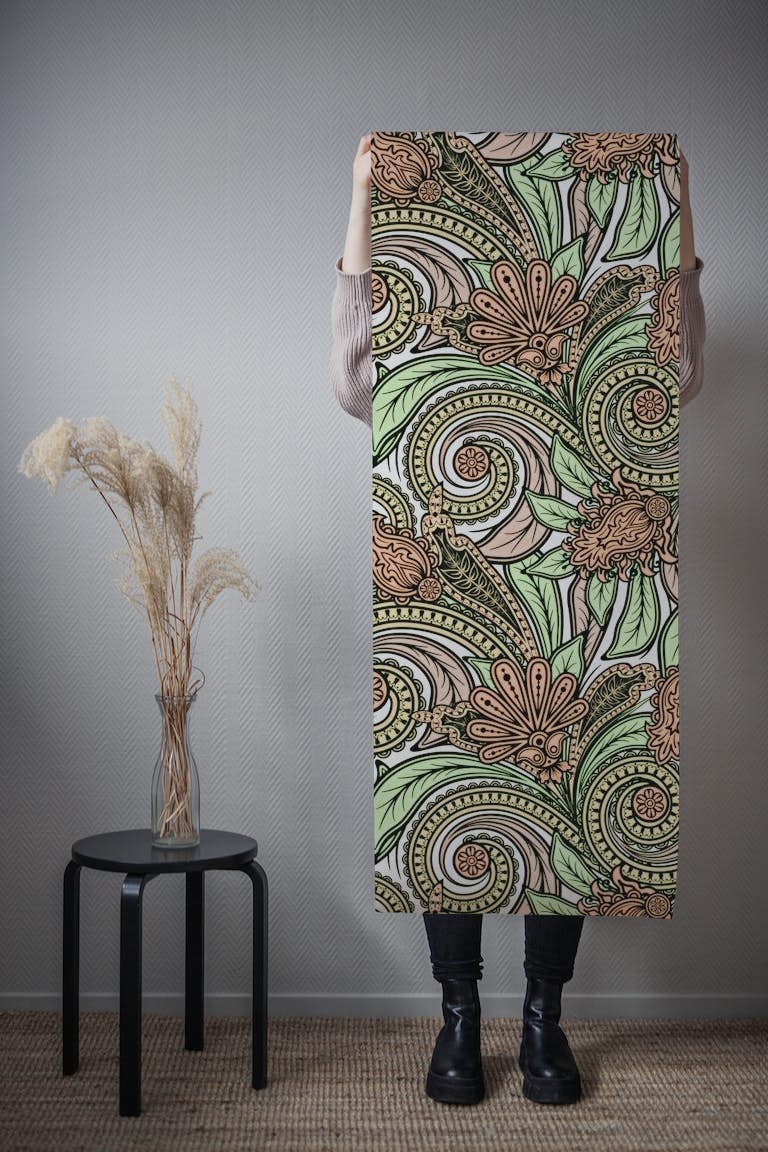 Tropical Lush Florals tapetit roll