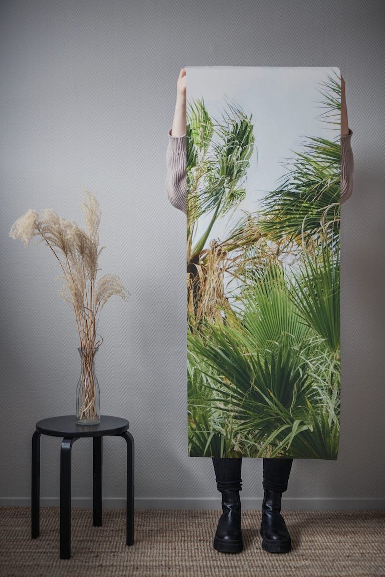 Summer Palm Leaves wallpaper roll