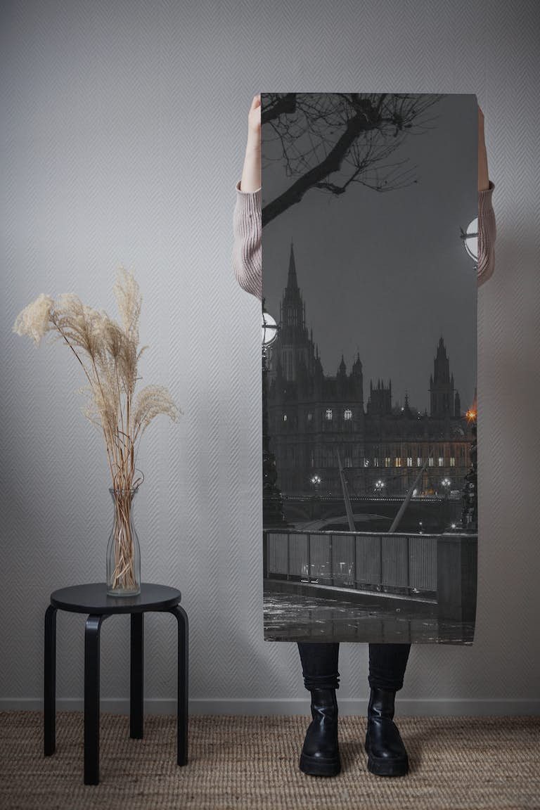 London cityscape in evening behang roll