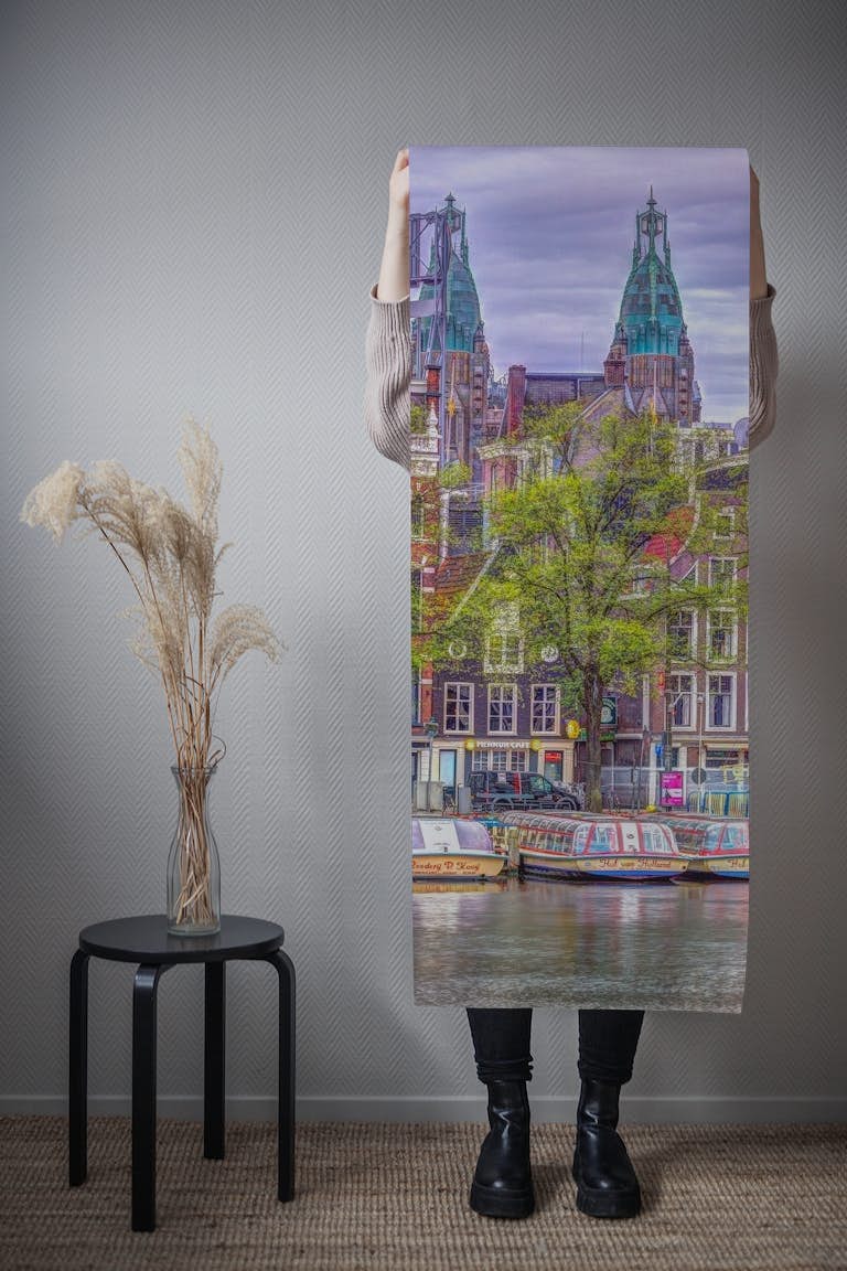 Amsterdam waterfront papel de parede roll