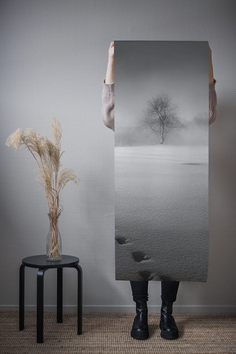 Winter scenery wallpaper roll