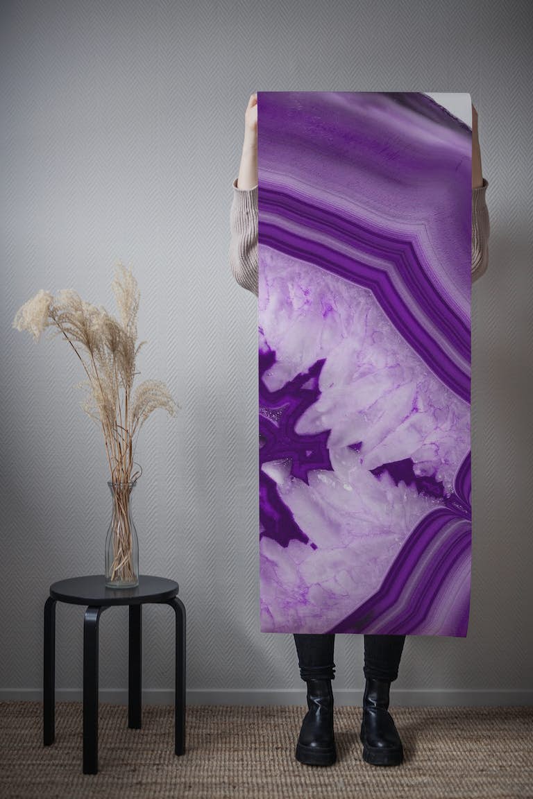 Purple Agate Chic 1 papel de parede roll