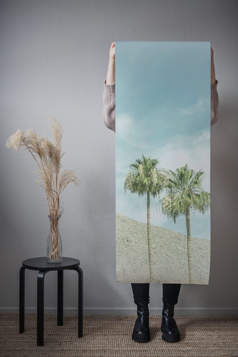 Palm Trees in the desert carta da parati roll