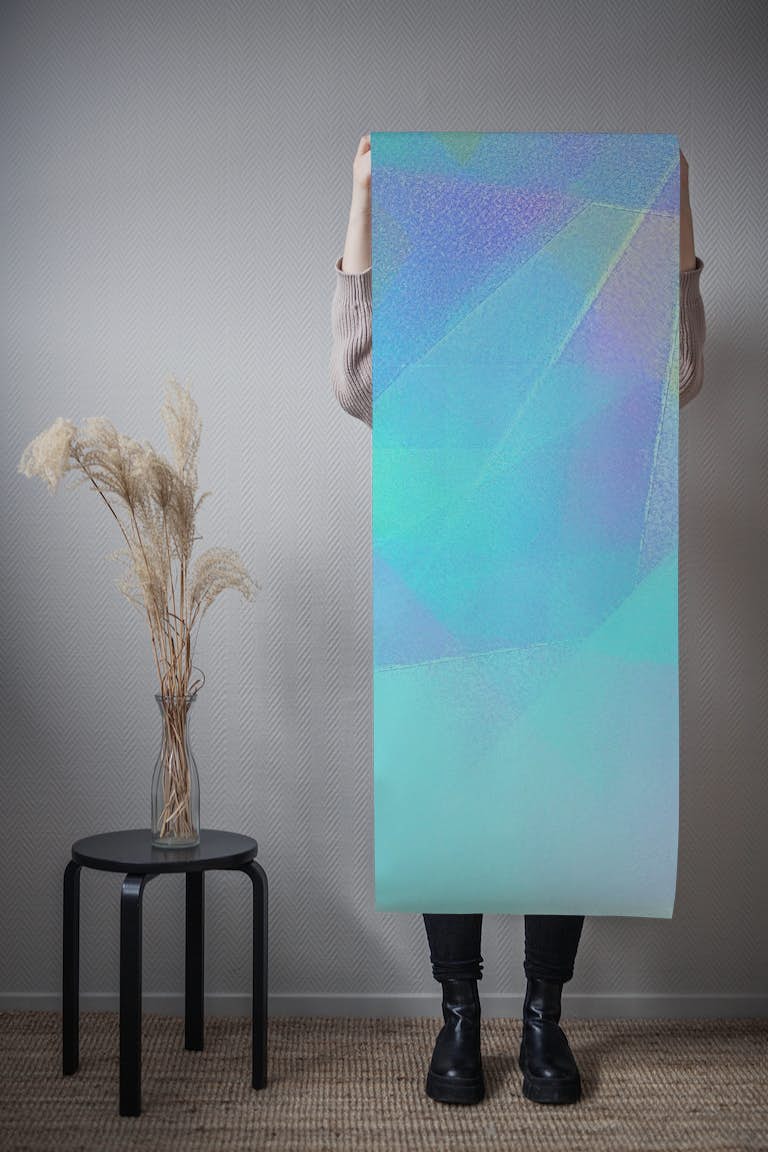 Rainbow Mint Abstract Texture behang roll