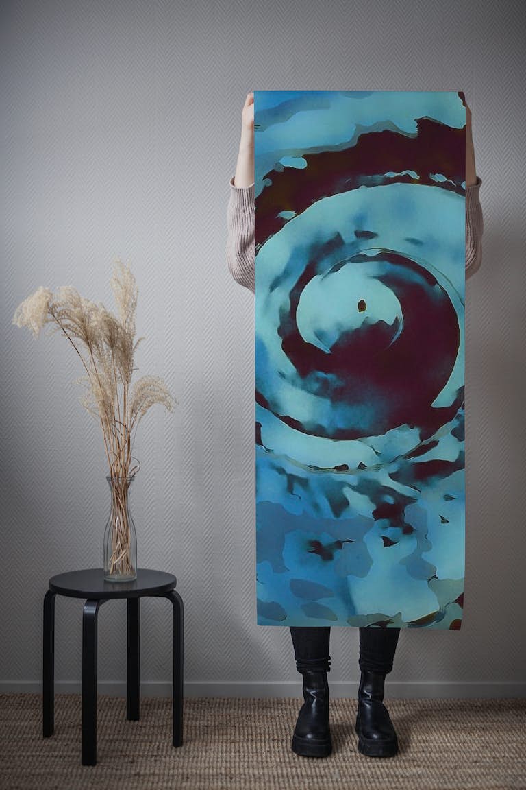 Turquoise Teal Ocean Shell tapetit roll