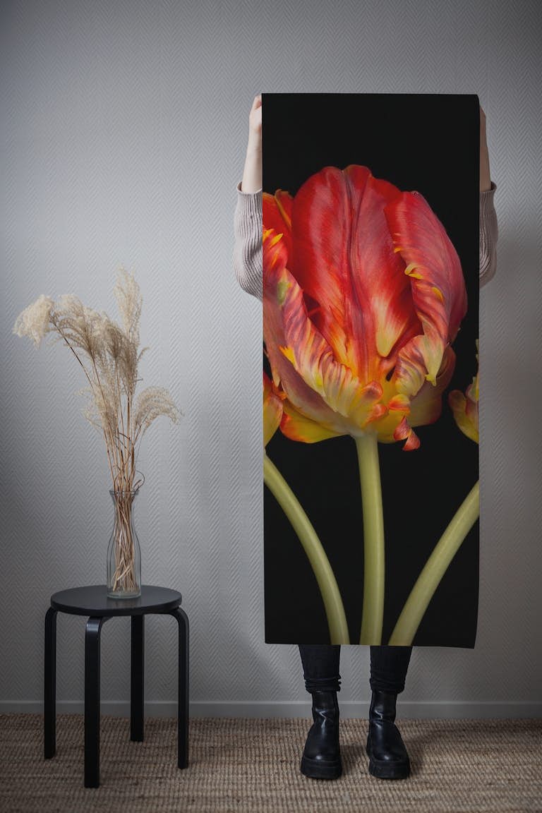 Rococo tulips 2 papiers peint roll